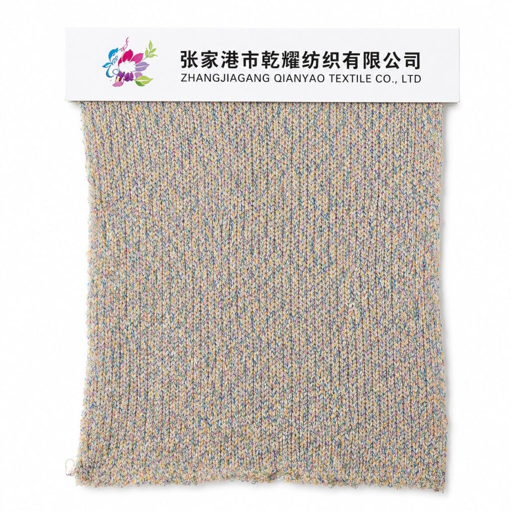 1/2.3 NM acrylic polyester lurex metallic tube yarn sample card for 3GG knitwear