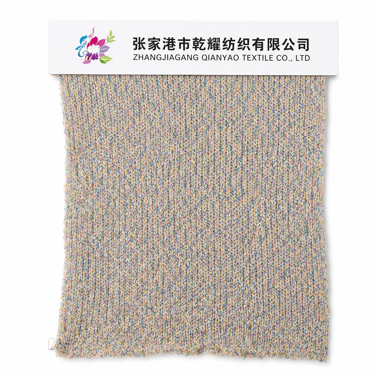 1/2.3 NM acrylic polyester lurex metallic tube yarn sample card for 3GG knitwear
