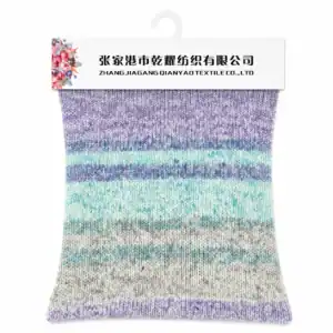 1/2.7 NM Cotton Nylon Core-Spun Ribbon Yarn Filled Tube Yarn swatch by Qianyao Textile