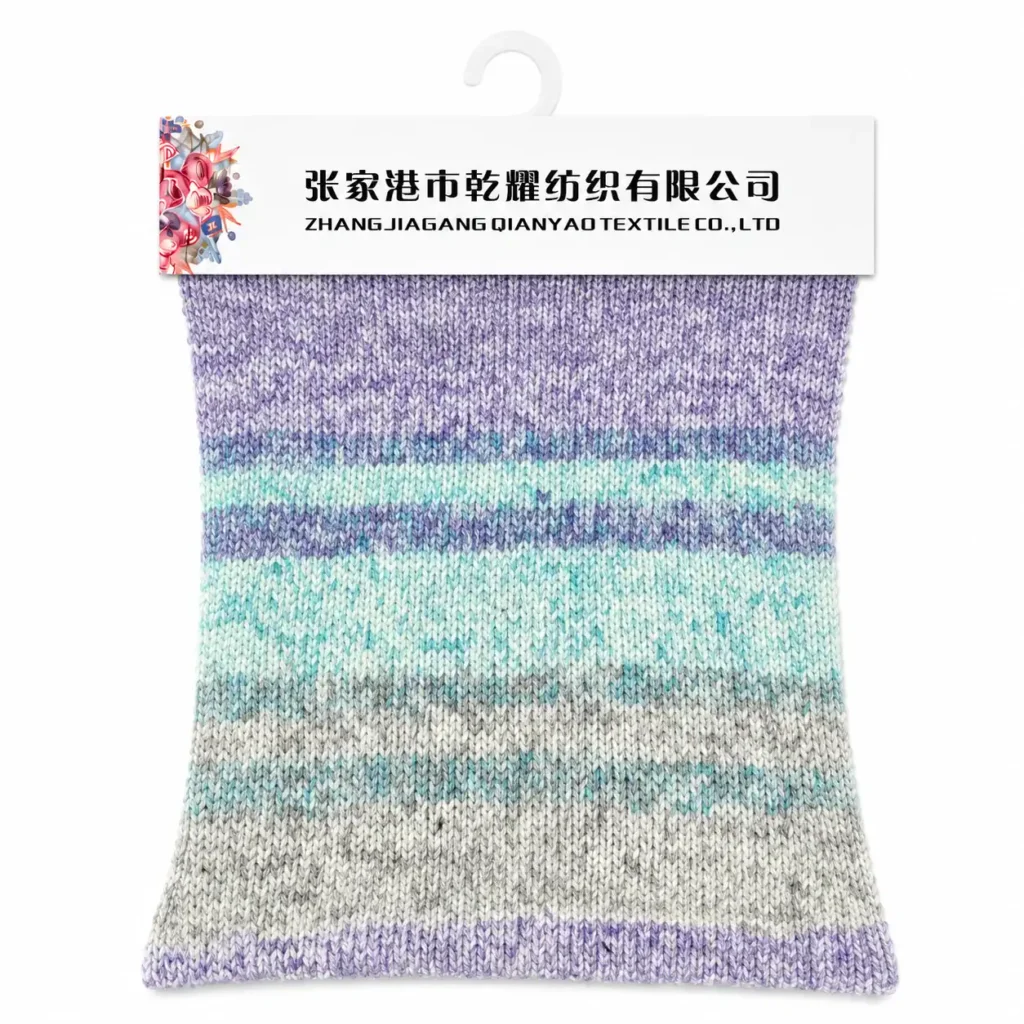 2.7 NM Cotton Nylon Core-Spun tube yarn swatch by Qianyao Textile