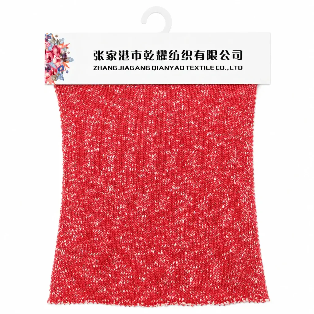 3.9 NM Acrylic Cotton Slub Core-Spun tube yarn swatch by Qianyao Textile
