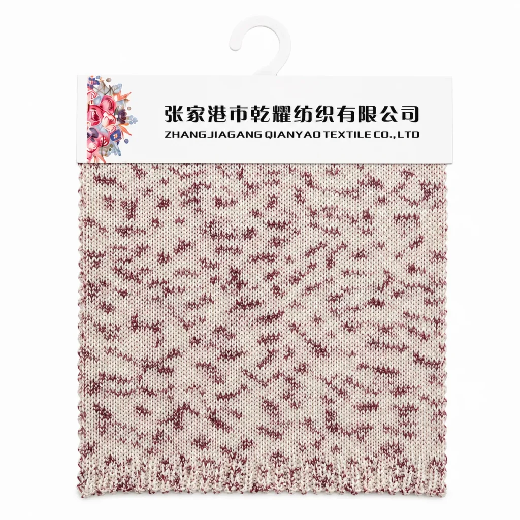 4.5 NM Wrapped tube yarn Covered Yarn swatch by Qianyao Textile