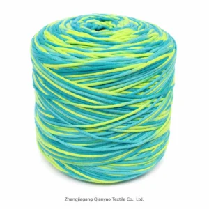 1 NM Cotton Nylon Filled Tube Yarn - Green Mix Space Dyed product swatch by Qianyao Textile