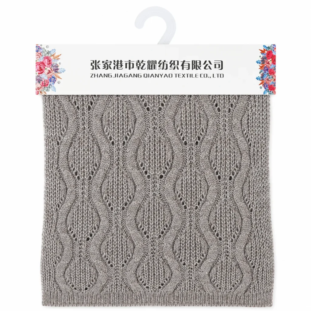 5.5 NM 83% Polyester 9% Nylon 8% Wool Brushed Yarn sample for knitwear sourcing